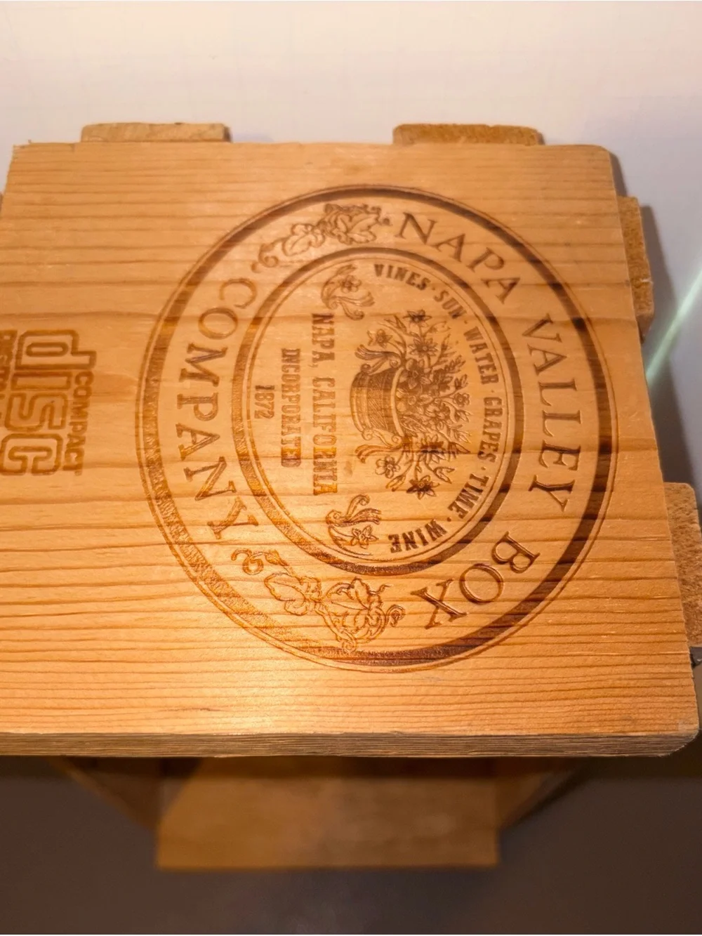 Napa Valley Crate CD Storage Wood Box Vintage 10